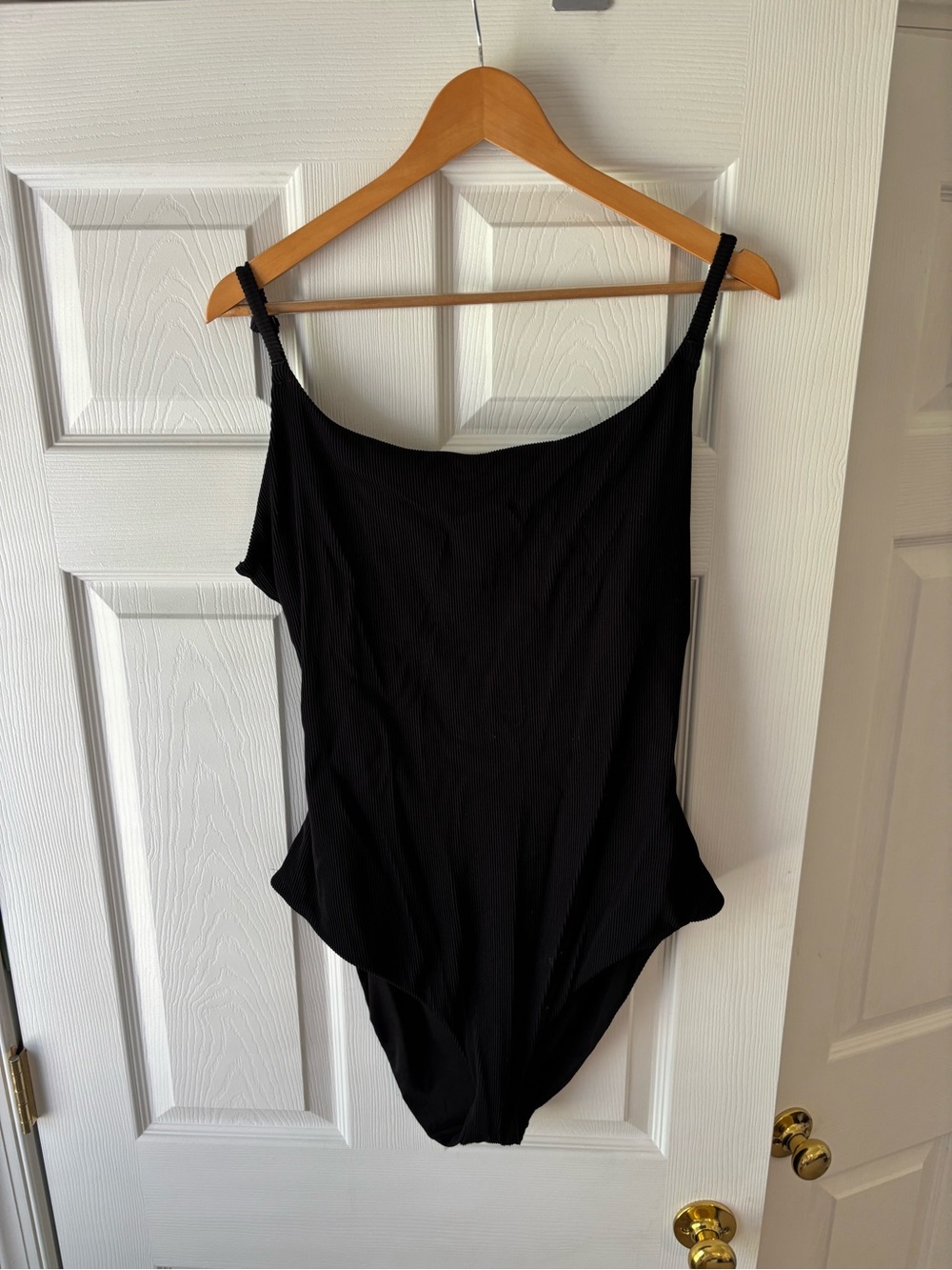 Aerie Black Ribbed One-Piece Swimsuit XL